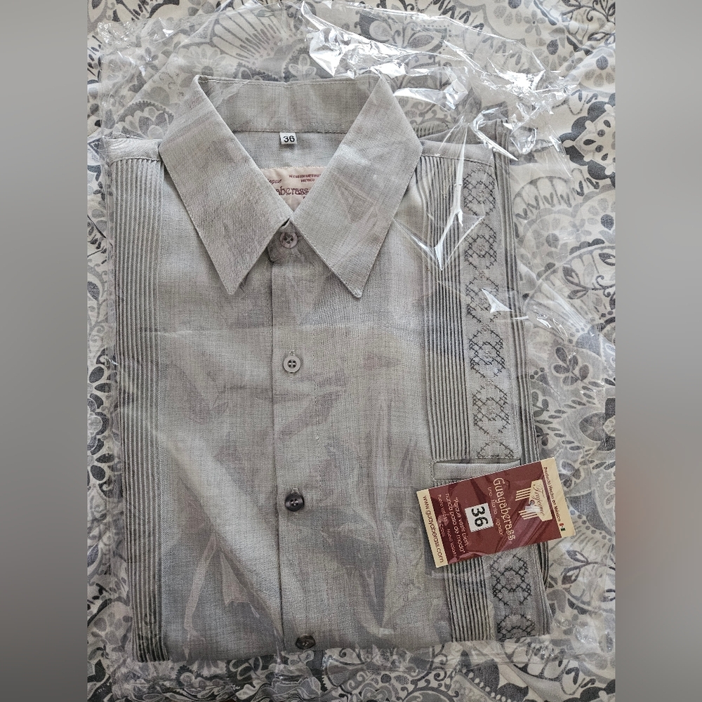 NEW Gray Traditional Men's Shirt From Mexico